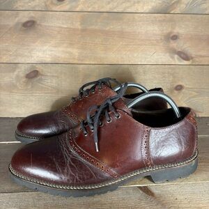 hs trask mens size 11 shoes brown leather comfort oxfords